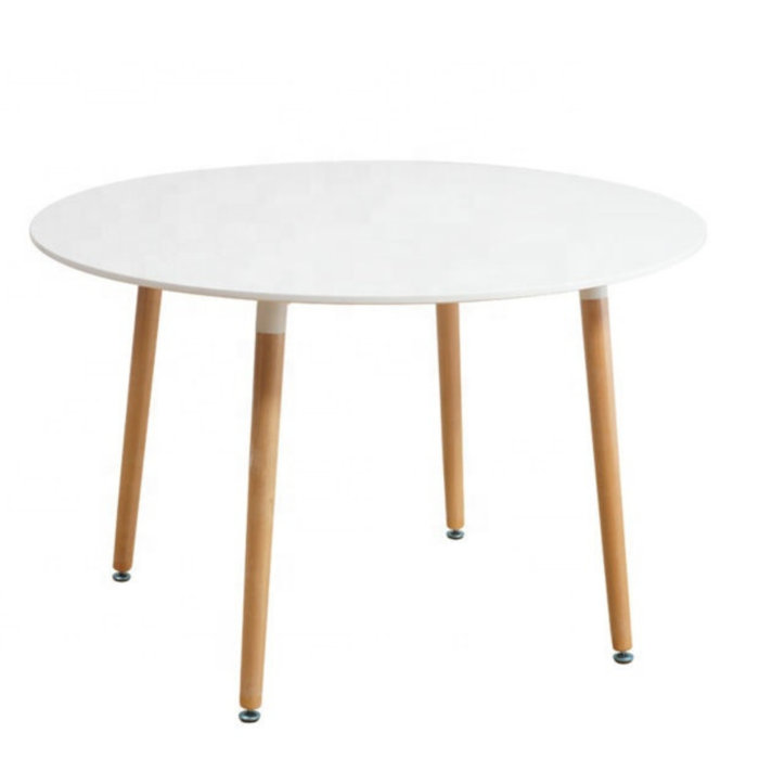 Corrigan Studio® 39" Round MDF Dining Table With Solid Wood Legs Wayfair